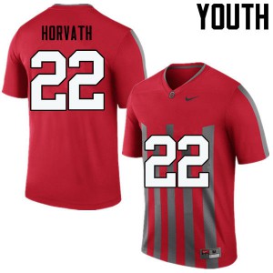 #22 Les Horvath OSU Buckeyes Youth Stitched Jersey Throwback