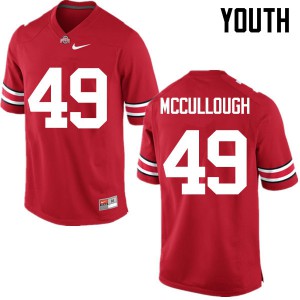 #49 Liam McCullough Ohio State Buckeyes Youth College Jerseys Red