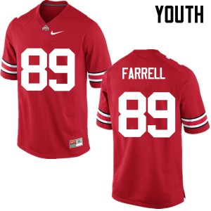 #89 Luke Farrell OSU Youth Stitch Jerseys Red