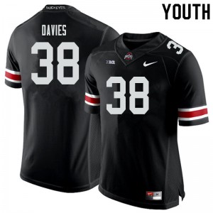 #38 Marvin Davies Ohio State Buckeyes Youth Stitched Jerseys Black