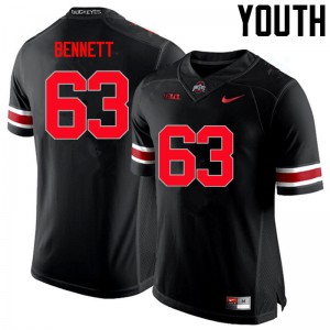 #63 Michael Bennett Ohio State Buckeyes Youth Embroidery Jersey Black