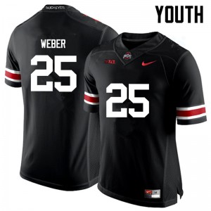 #25 Mike Weber Ohio State Buckeyes Youth Stitch Jerseys Black