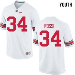 #34 Mitch Rossi Ohio State Buckeyes Youth Alumni Jerseys White