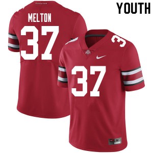 #37 Mitchell Melton Ohio State Youth University Jerseys Red