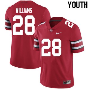 #28 Miyan Williams Ohio State Buckeyes Youth NCAA Jerseys Red