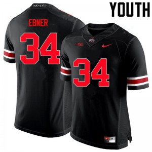 #34 Nate Ebner Ohio State Youth Stitch Jerseys Black