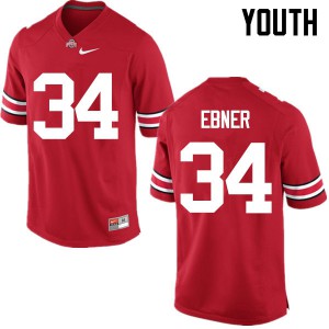 #34 Nate Ebner Ohio State Youth Stitched Jerseys Red
