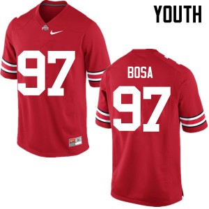 #97 Nick Bosa Ohio State Youth Embroidery Jerseys Red