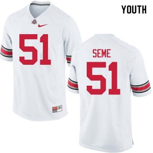 #51 Nick Seme Ohio State Youth Football Jerseys White