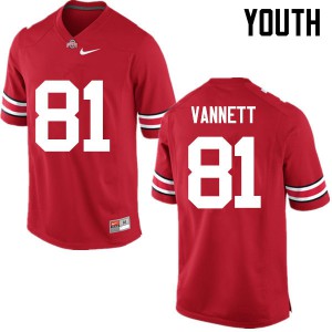 #81 Nick Vannett OSU Youth University Jersey Red