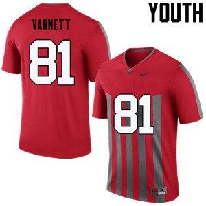 #81 Nick Vannett Ohio State Youth Stitched Jersey Throwback