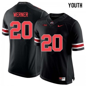 #20 Pete Werner Ohio State Youth Official Jerseys Blackout