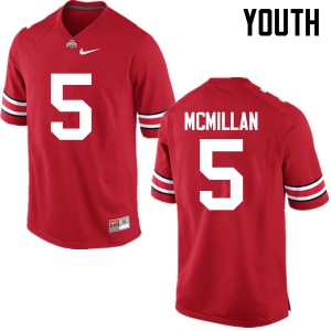 #5 Raekwon McMillan Ohio State Youth NCAA Jerseys Red