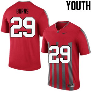 #29 Rodjay Burns OSU Buckeyes Youth Embroidery Jersey Throwback