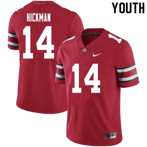 #14 Ronnie Hickman OSU Youth Stitch Jersey Red