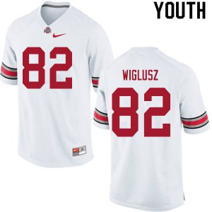 #82 Sam Wiglusz Ohio State Youth Stitch Jerseys White
