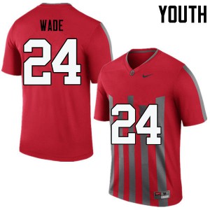 #24 Shaun Wade OSU Buckeyes Youth NCAA Jersey Throwback
