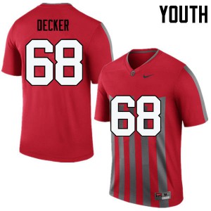 #68 Taylor Decker OSU Buckeyes Youth Official Jerseys Throwback