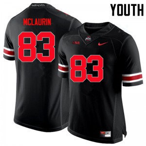#83 Terry McLaurin Ohio State Buckeyes Youth Stitched Jerseys Black