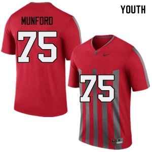 #75 Thayer Munford Ohio State Buckeyes Youth Official Jersey Throwback