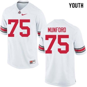 #75 Thayer Munford Ohio State Youth Stitch Jersey White