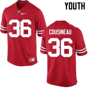 #36 Tom Cousineau OSU Youth High School Jerseys Red