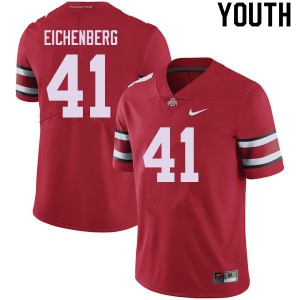 #41 Tommy Eichenberg OSU Youth Football Jersey Red