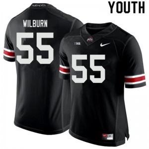 #55 Trayvon Wilburn OSU Buckeyes Youth College Jersey Black