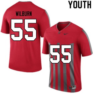 #55 Trayvon Wilburn OSU Buckeyes Youth Football Jerseys Retro