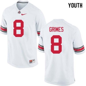 #8 Trevon Grimes Ohio State Youth Stitched Jersey White