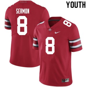 #8 Trey Sermon Ohio State Youth Football Jerseys Red