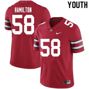 #58 Ty Hamilton OSU Buckeyes Youth College Jersey Red