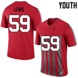 #59 Tyquan Lewis Ohio State Youth Football Jerseys Throwback