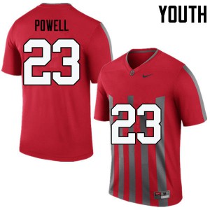 #23 Tyvis Powell Ohio State Youth University Jerseys Throwback