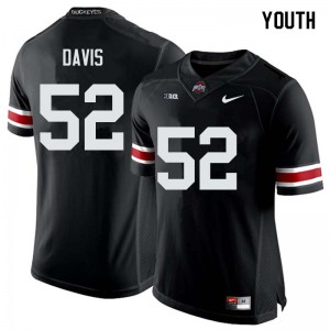 #52 Wyatt Davis OSU Youth Embroidery Jersey Black
