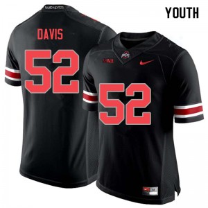 #52 Wyatt Davis Ohio State Youth Player Jerseys Blackout