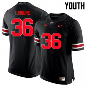 #36 Zach Turnure OSU Buckeyes Youth Official Jerseys Black