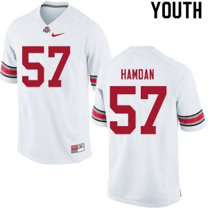 #57 Zaid Hamdan Ohio State Youth Stitch Jersey White
