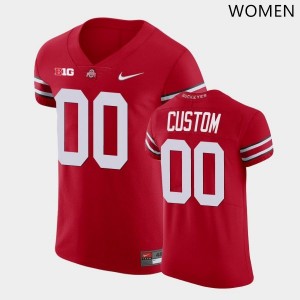#00 Ohio State Buckeyes Women Football College Limited Custom Jersey Red